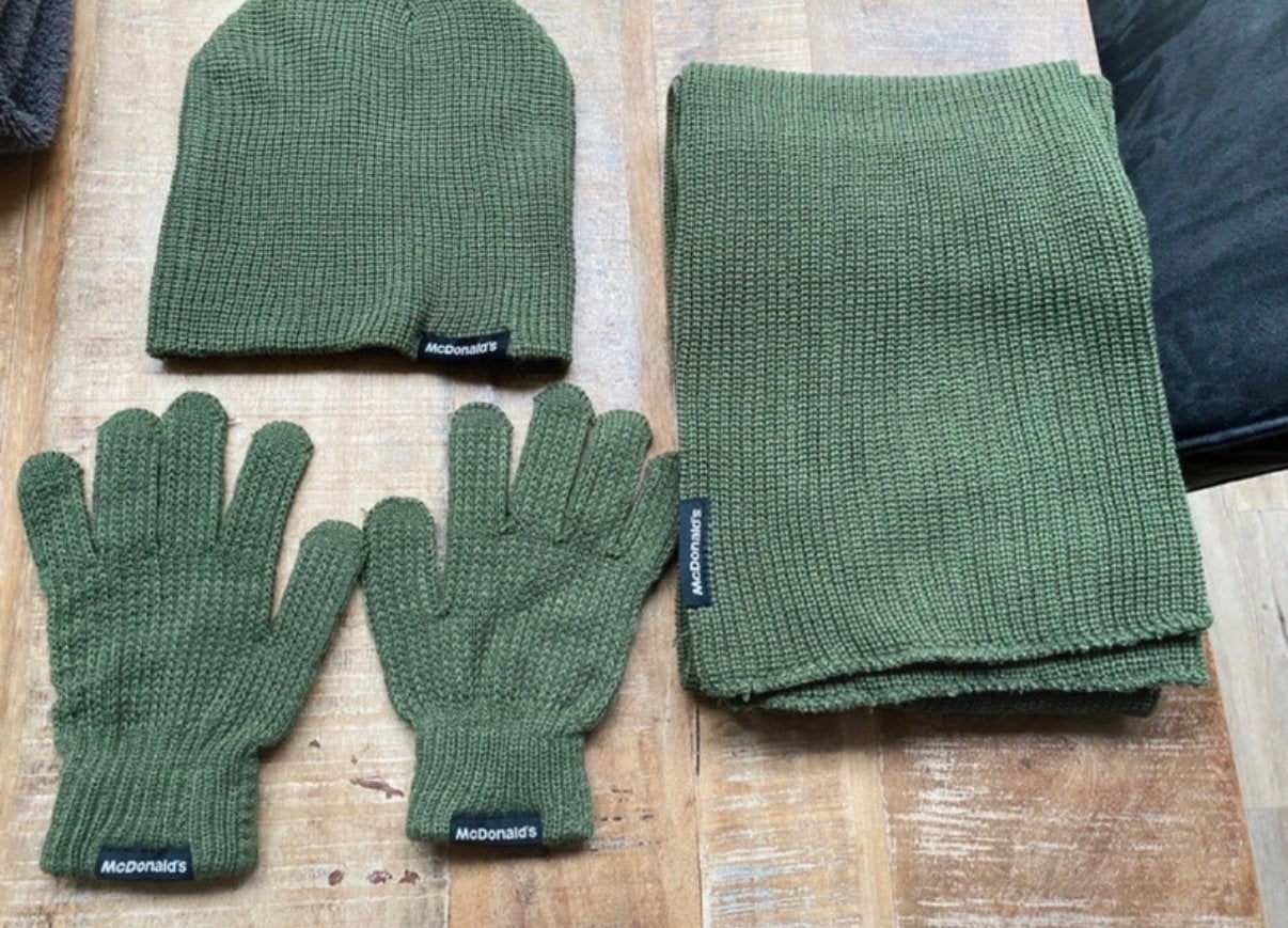 McDonald's Muts, Sjaal en Handschoenen Set - Groen, Ophalen of Verzenden, Nieuw, Muts