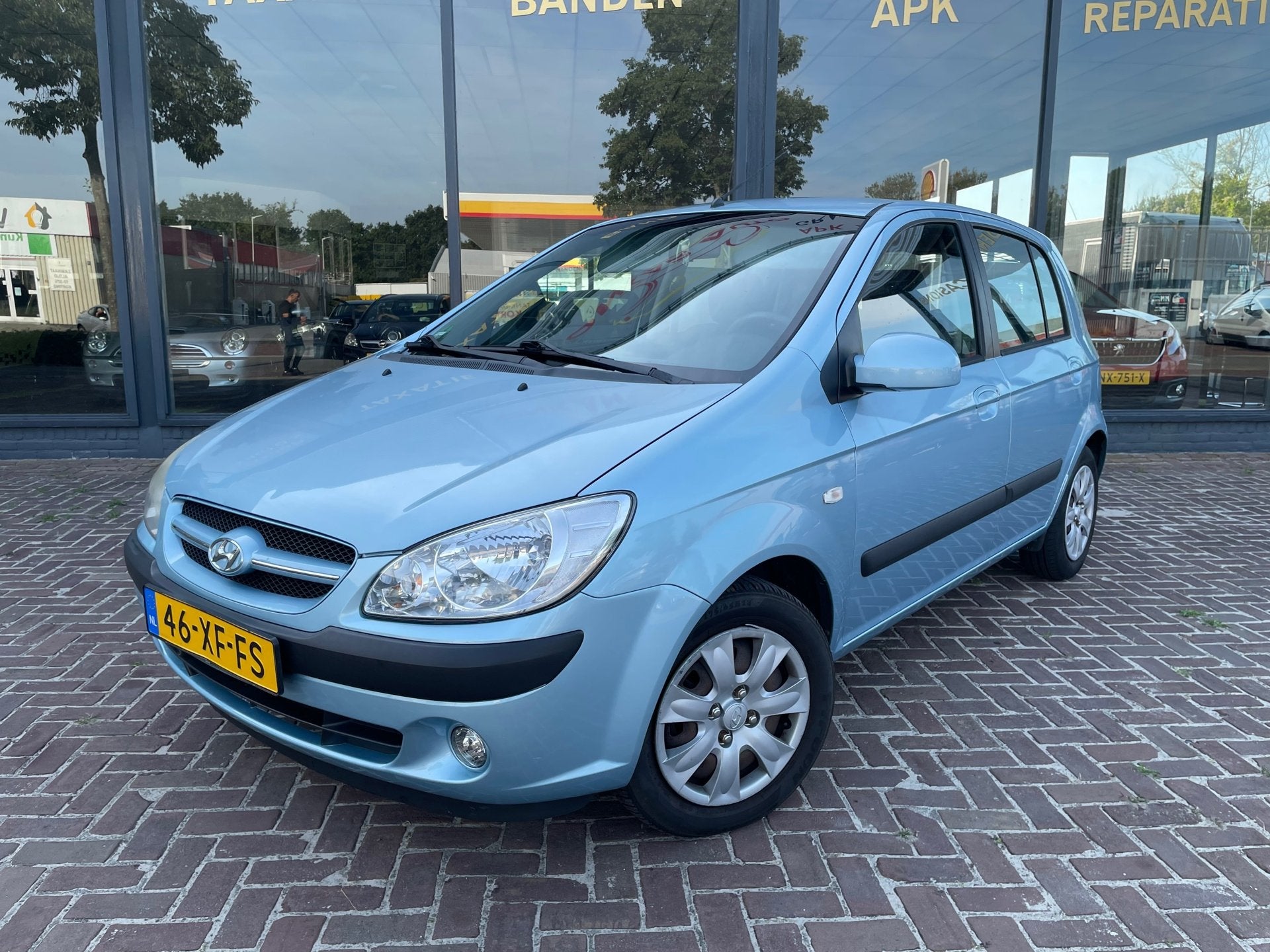 Hyundai Getz 1.4i Active Cool Airco|APK|NAP|Bluetooth, Auto's, Voorwielaandrijving, 450 kg, Blauw, Origineel Nederlands