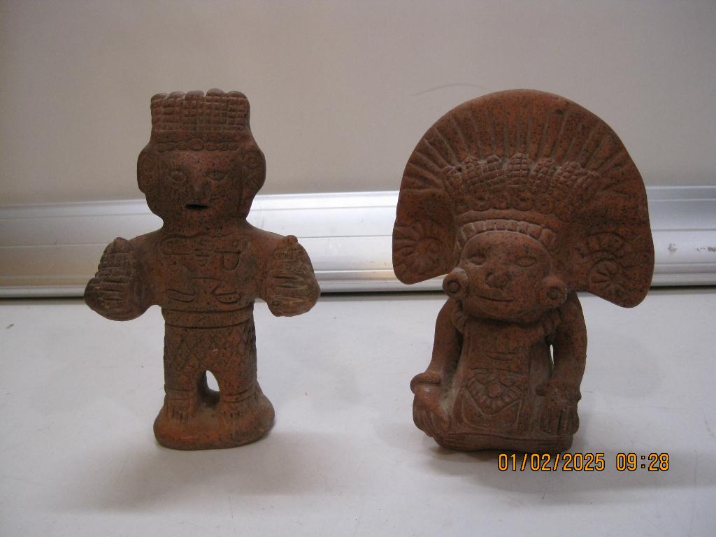 mexicaanse beeldjes terracotta 15/16 cm (331), Antiek en Kunst, Ophalen of Verzenden