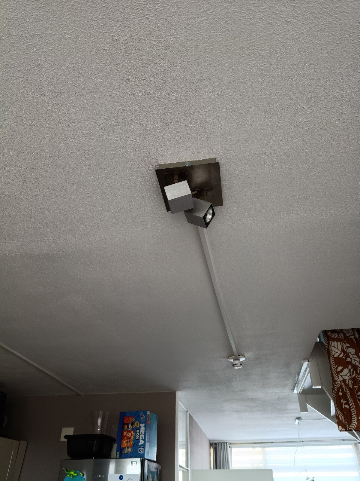 Plafondlamp met verstelbare spots, Ophalen, Gebruikt, Verstelbaar, Plafondspot