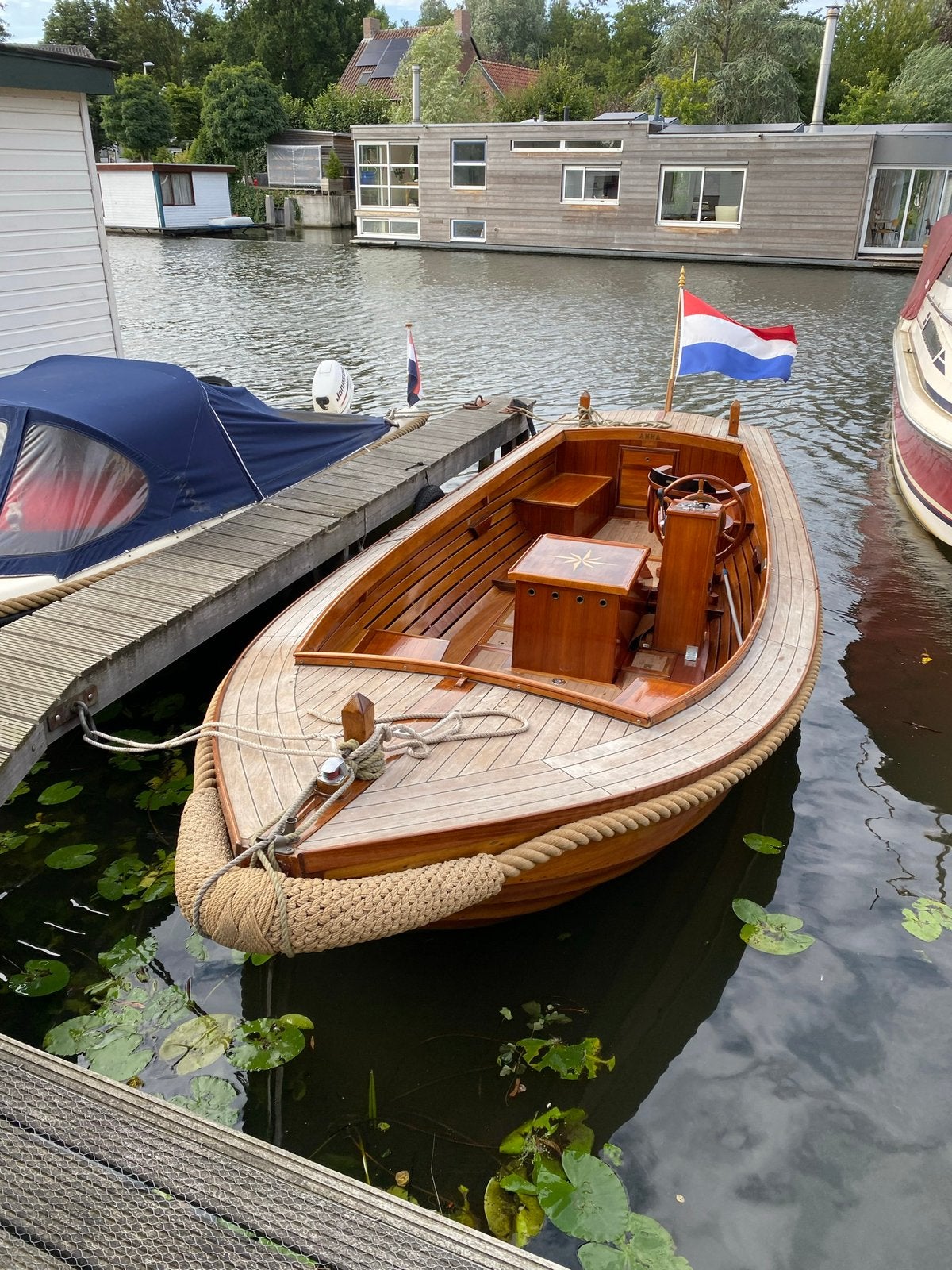 Mahoniehouten helderse vlet - restauratie, Ophalen, Gebruikt, Kabelaring, Vlet