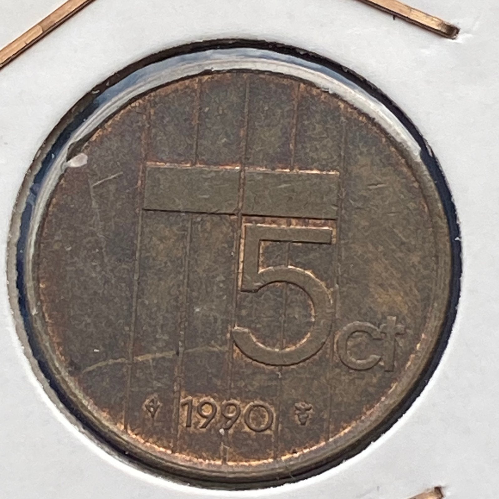 5 Cent / Stuiver uit 1990 van Beatrix, Verzenden, Koningin Beatrix, 5 cent, Losse munt