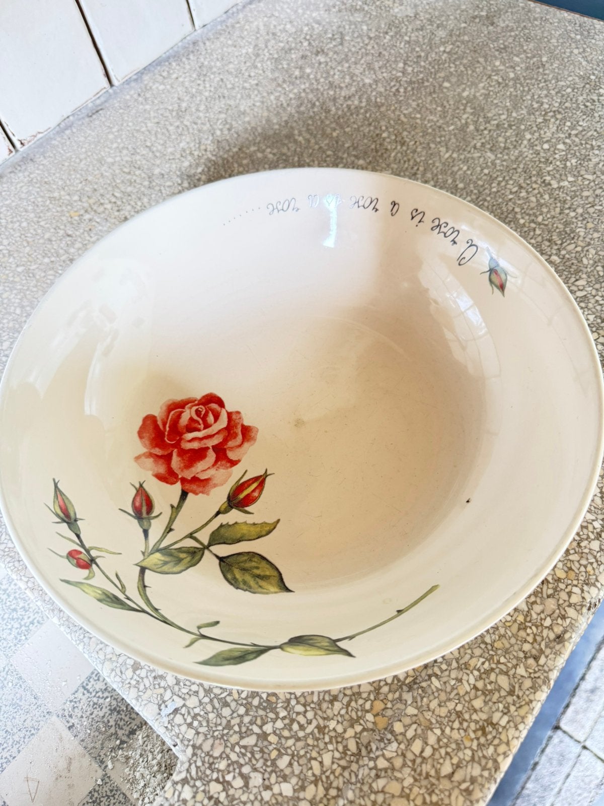 jet ter steege  rose is a rose servies schaal 🌸, Ophalen of Verzenden, Overige stijlen, Aardewerk, Schaal of Schalen