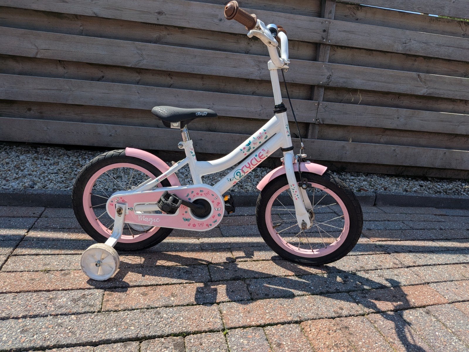 2Cycle kinderfiets 14 inch - Gebruikt, Ophalen, Zijwieltjes, Gebruikt, Minder dan 16 inch