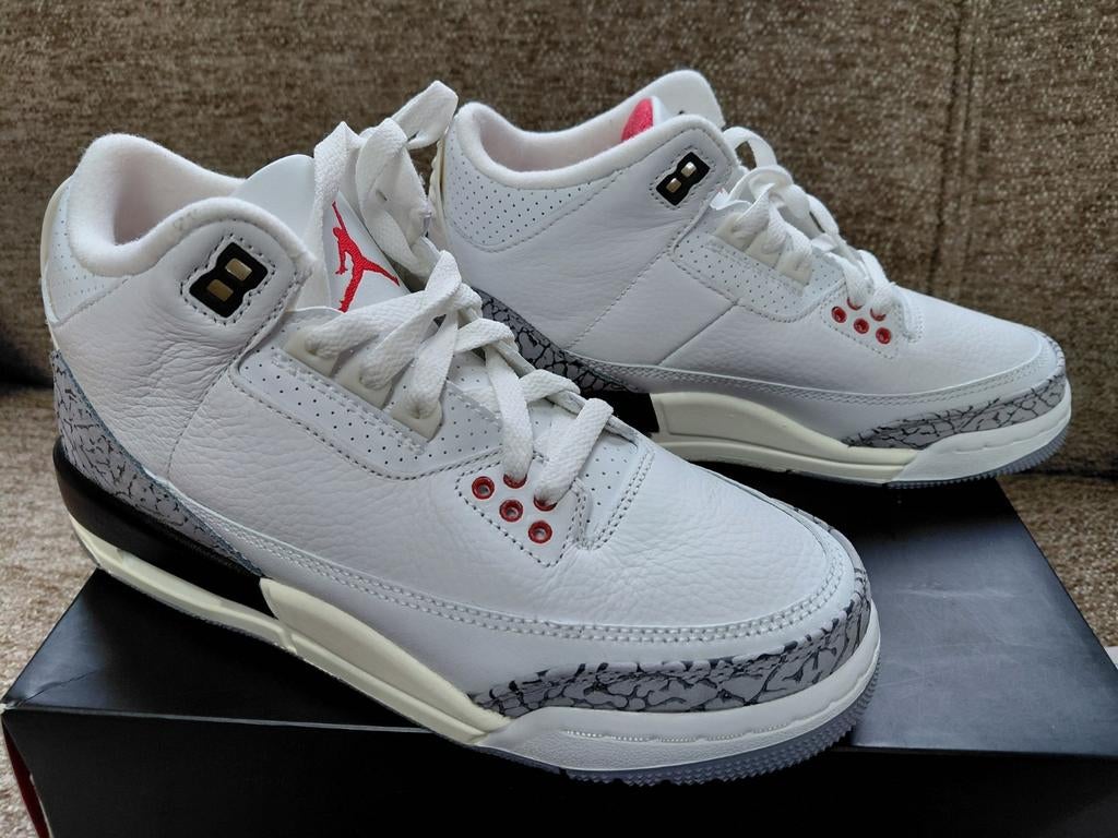 Nike Air Jordan 3 Retro OG Fire Red Cement White 38, Ophalen of Verzenden, Nieuw, Wit