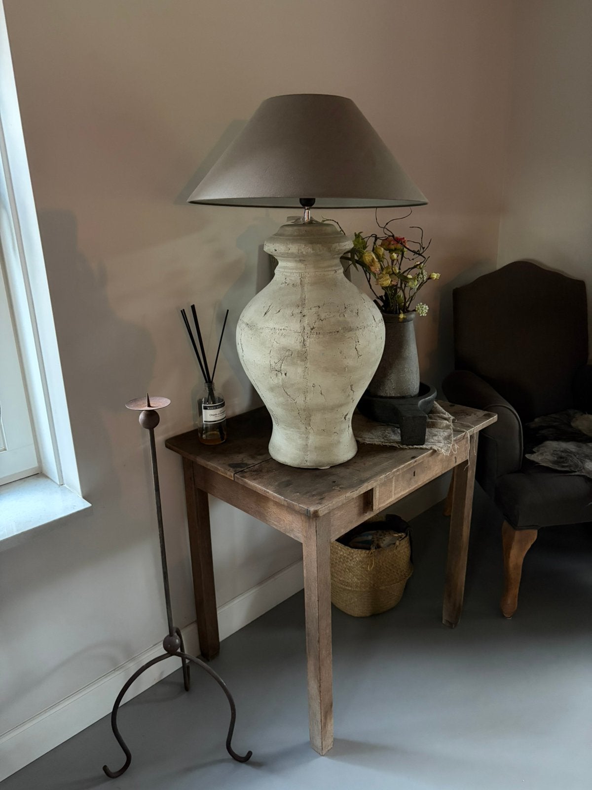 Kruiklamp met kap, Ophalen, Gebruikt