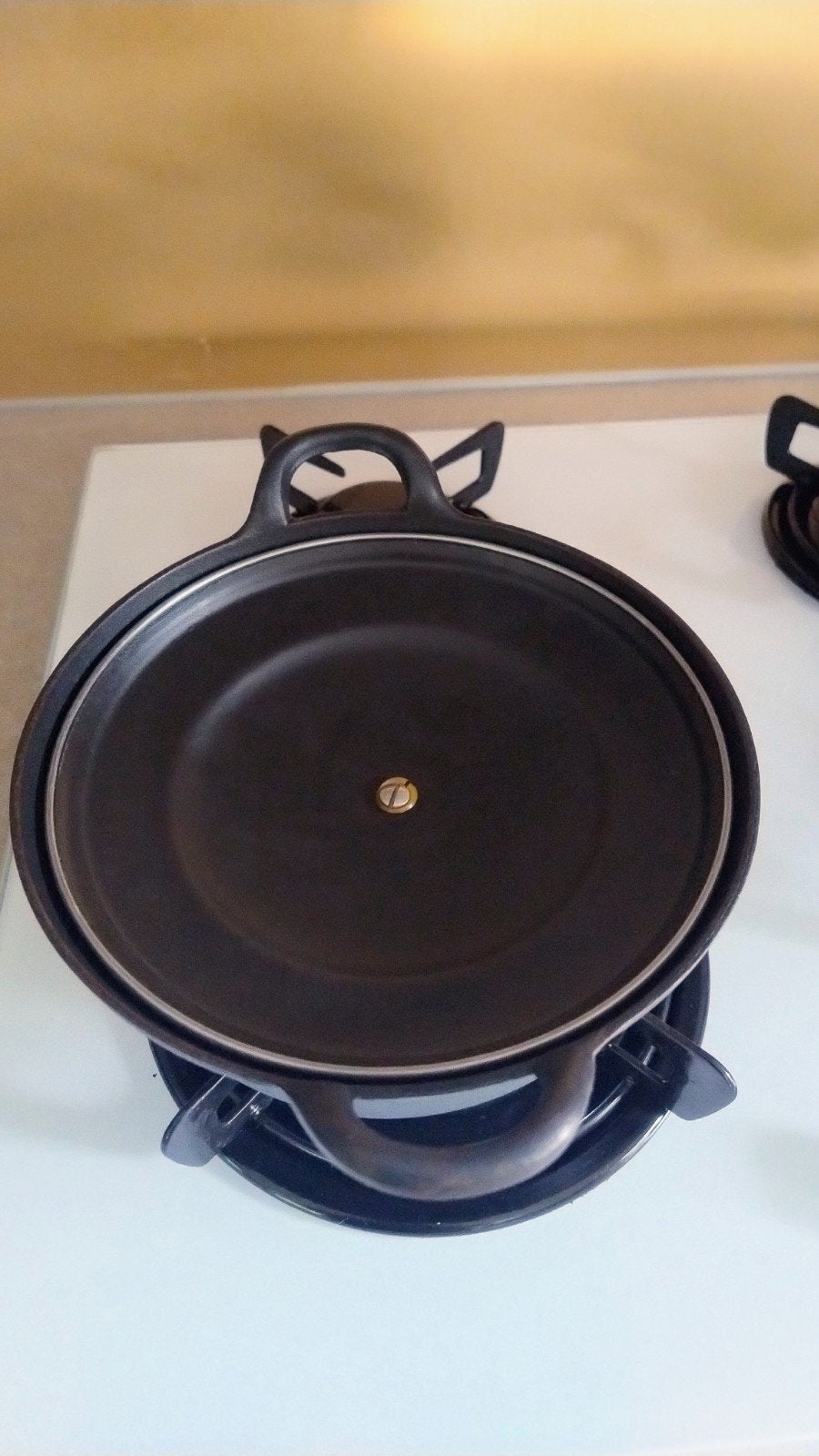 Le Creuset pan 20 cm, Huis en Inrichting, Antiaanbaklaag, Ophalen, Gietijzer, Le Creuset