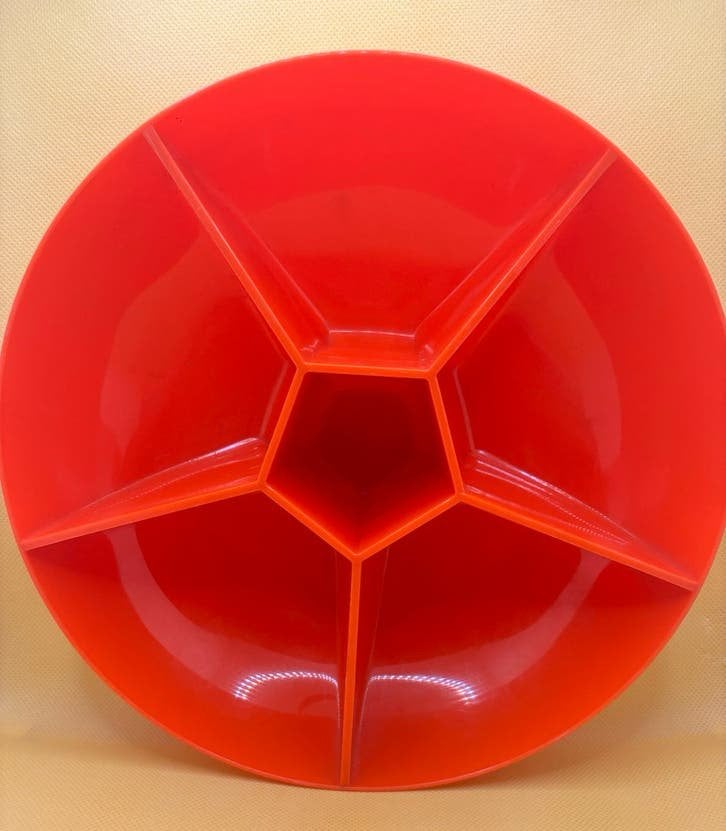 Emsa Retro Vintage Hapjes Schaal Oranje - Perfecte Staat, Ophalen of Verzenden, Zo goed als nieuw, Oranje, Vintage