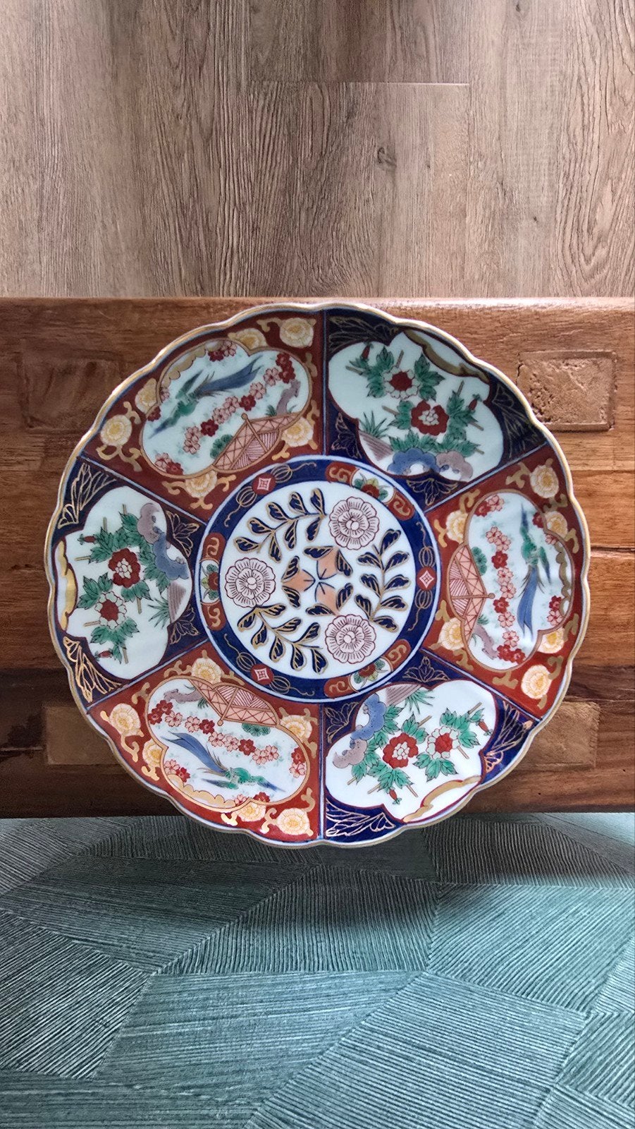 Prachtig Gold Imari Wandbord - Handgeschilderd Japans Design, Ophalen of Verzenden