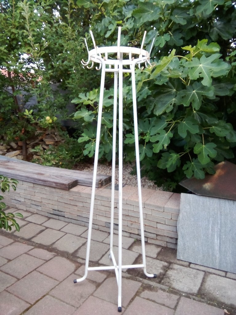 vintage stalen kapstok met 16 haken industriëel 185 cm, Huis en Inrichting, Woonaccessoires | Kapstokken, Ophalen, Gebruikt, Metaal