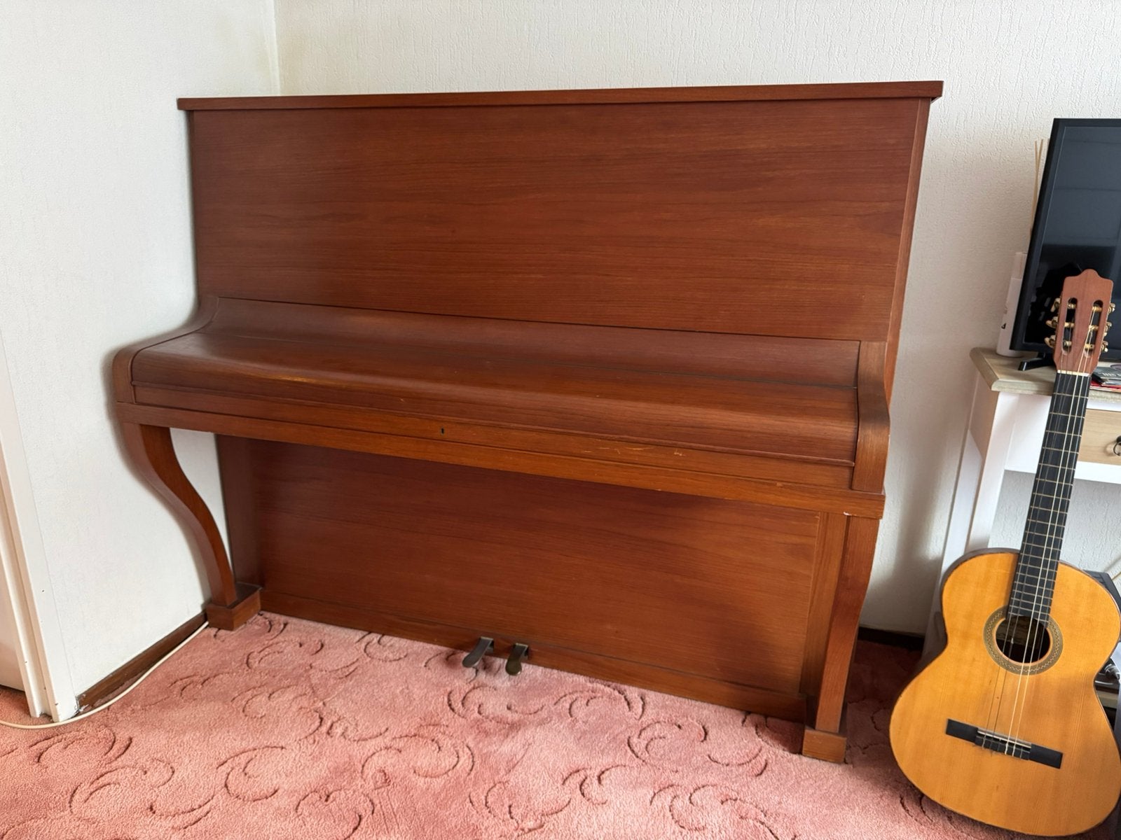 GRATIS: Vintage piano voor hobby-gebruik of upcycling, Ophalen, Gebruikt, Bruin, Piano