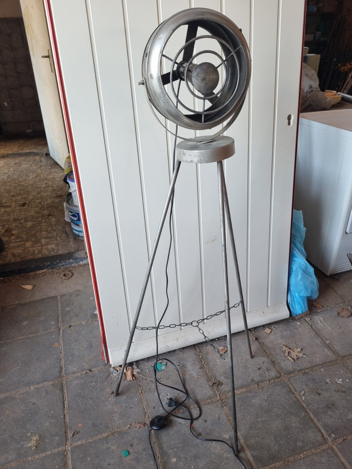 Vintage Industriële Vloerlamp met Ventilator Design, Ophalen