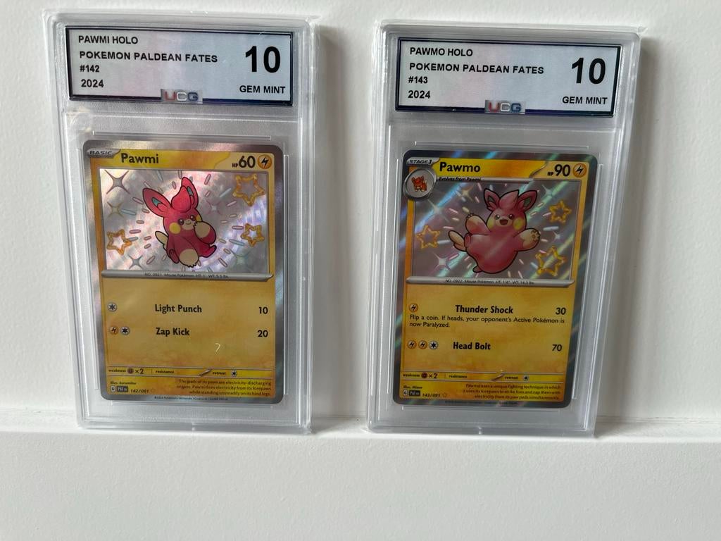 Graded Pokémon kaarten - Pawmi Holo PSA 10 Gem Mint, Ophalen of Verzenden, Zo goed als nieuw, Meerdere kaarten, Foil