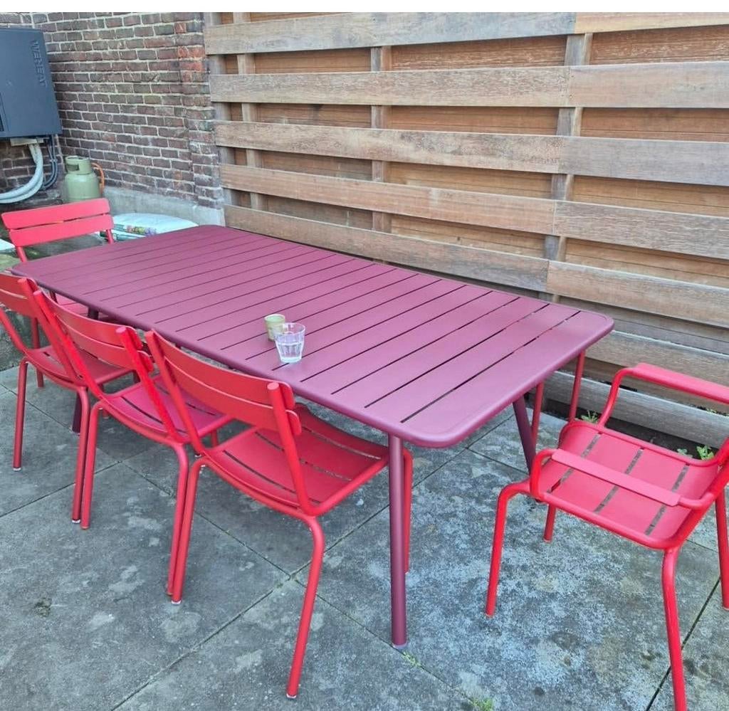 Nieuwe fermob Luxembourg tafel 207x100 uit voorraad!!!, Ophalen of Verzenden, Nieuw, Rechthoekig, Aluminium