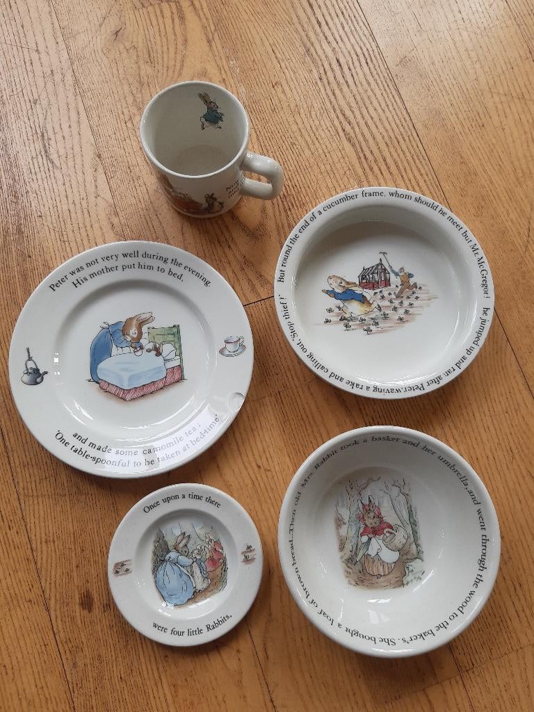 Beatrix Potter Peter Rabbit servies, Ophalen, Gebruikt, Porselein, Wedgwood