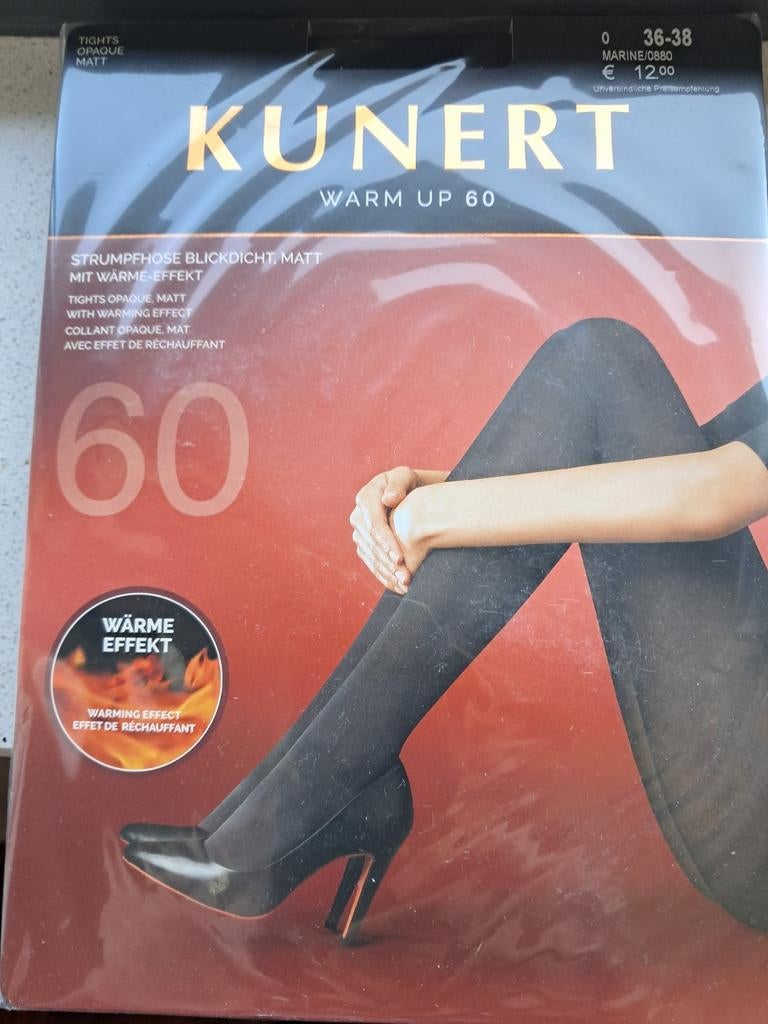 KUNERT Warm Up 60 Panty - Marineblauw, Maat 36-38 (S), KUNERT, Maat 36/38 (S), Blauw, Nieuw