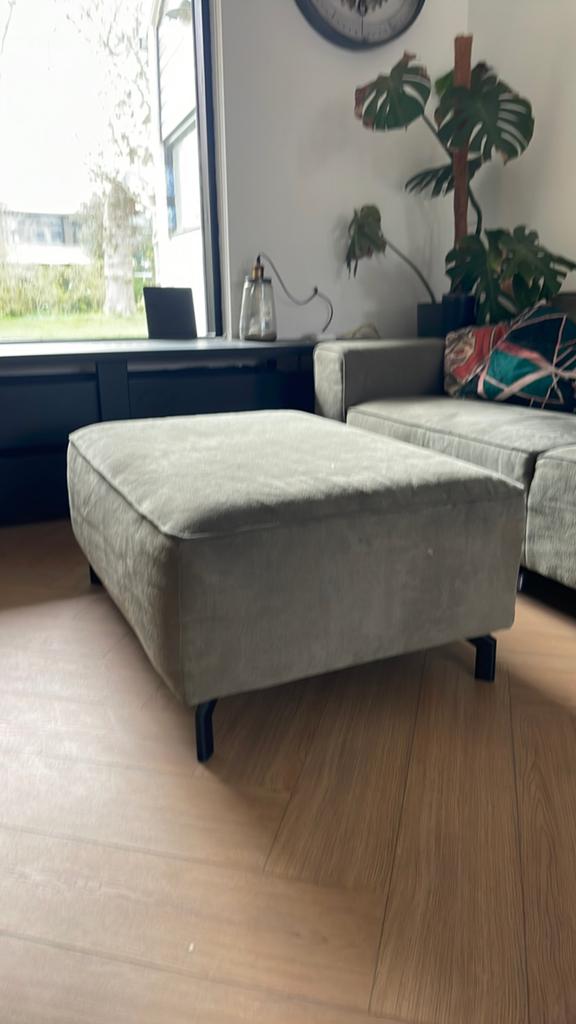 Olijfgroene hocker loods 5 TEAB, Ophalen, Zo goed als nieuw, Rechthoekig