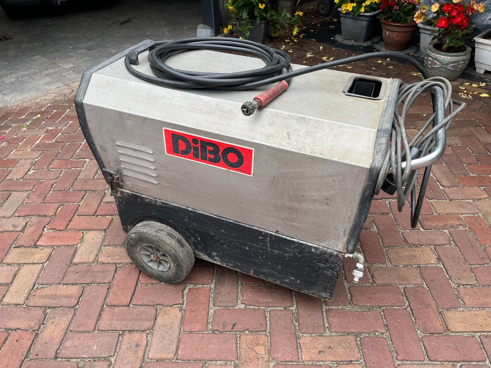 Dibo stoomcleaner, hogedrukreiniger. 100 atm. 400 volt., Ophalen, Gebruikt, Elektrisch, Met regelbare waterdruk