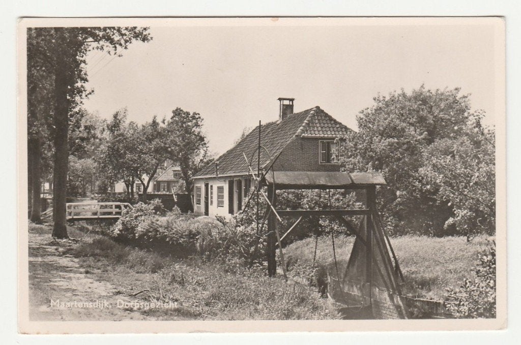 Maartensdijk - Dorpsgezicht, Ophalen of Verzenden, 1940 tot 1960, Gelopen, Utrecht