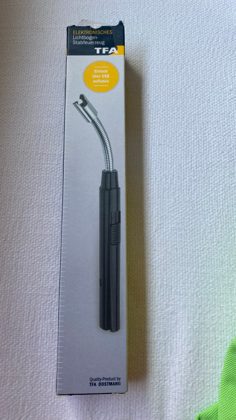 TFA Elektronische Lichtboog Aansteekstok USB Oplaadbaar, Ophalen of Verzenden, Nieuw, Zwart, Metaal