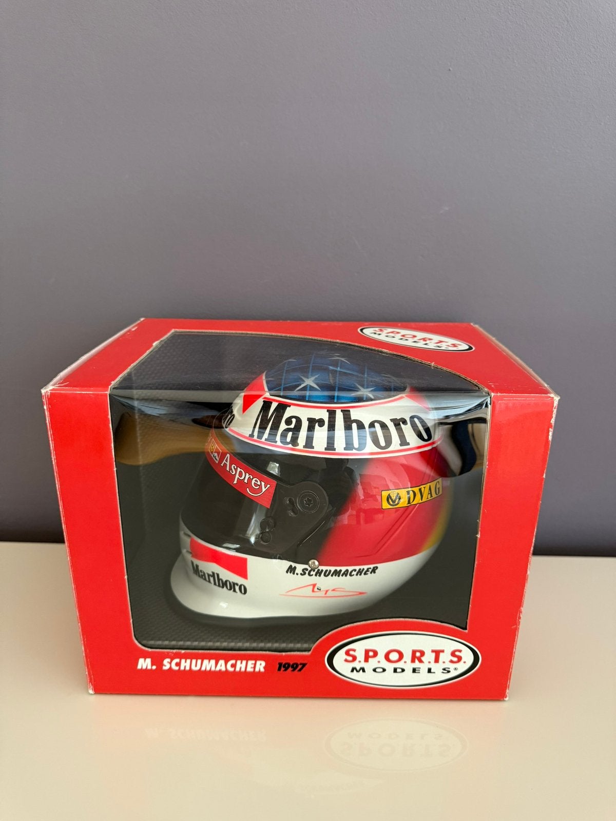 1997 1:2 Helm Michael Schumacher Ferrari Bell Sports Models, Ophalen of Verzenden, Zo goed als nieuw, Formule 1