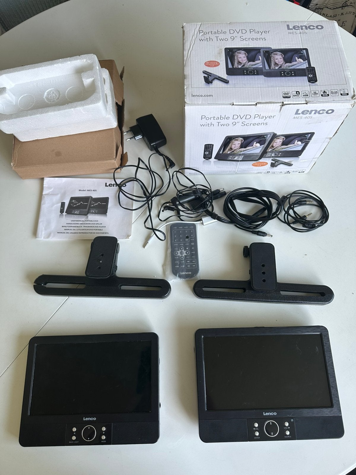Lenco MES-405 draagbare DVD speler met twee 9 inch schermen, Audio, Tv en Foto, Dvd-spelers, Ophalen of Verzenden, Zo goed als nieuw