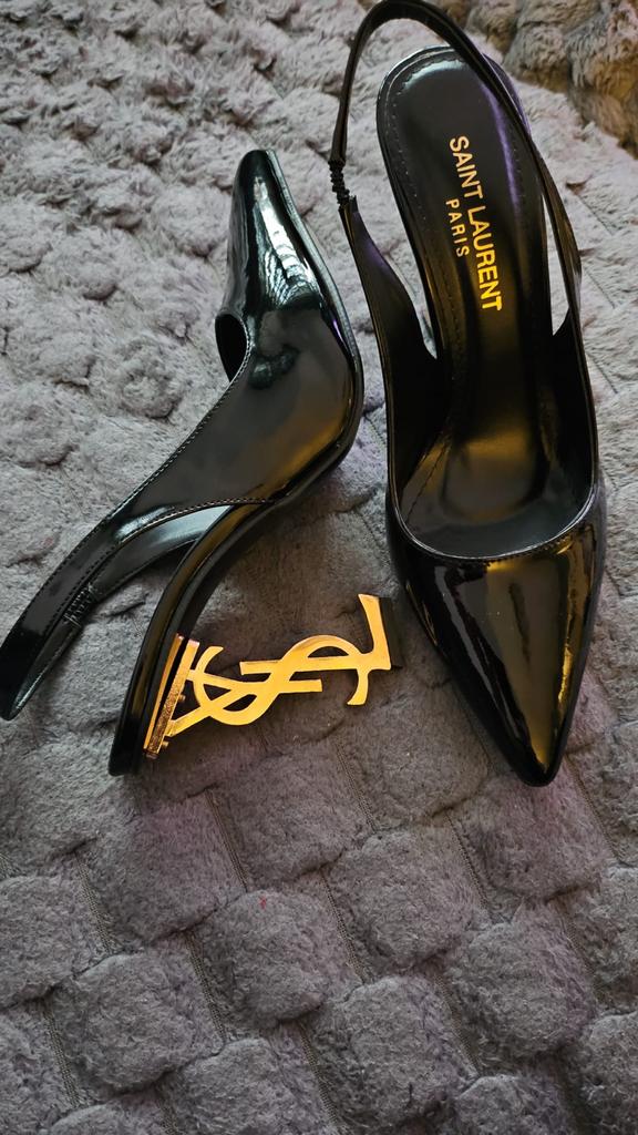 39maat Saint Laurent Opyum Pumps Zwart Lakleer met YSL Hak, Ophalen of Verzenden, Zo goed als nieuw, Zwart, Pumps
