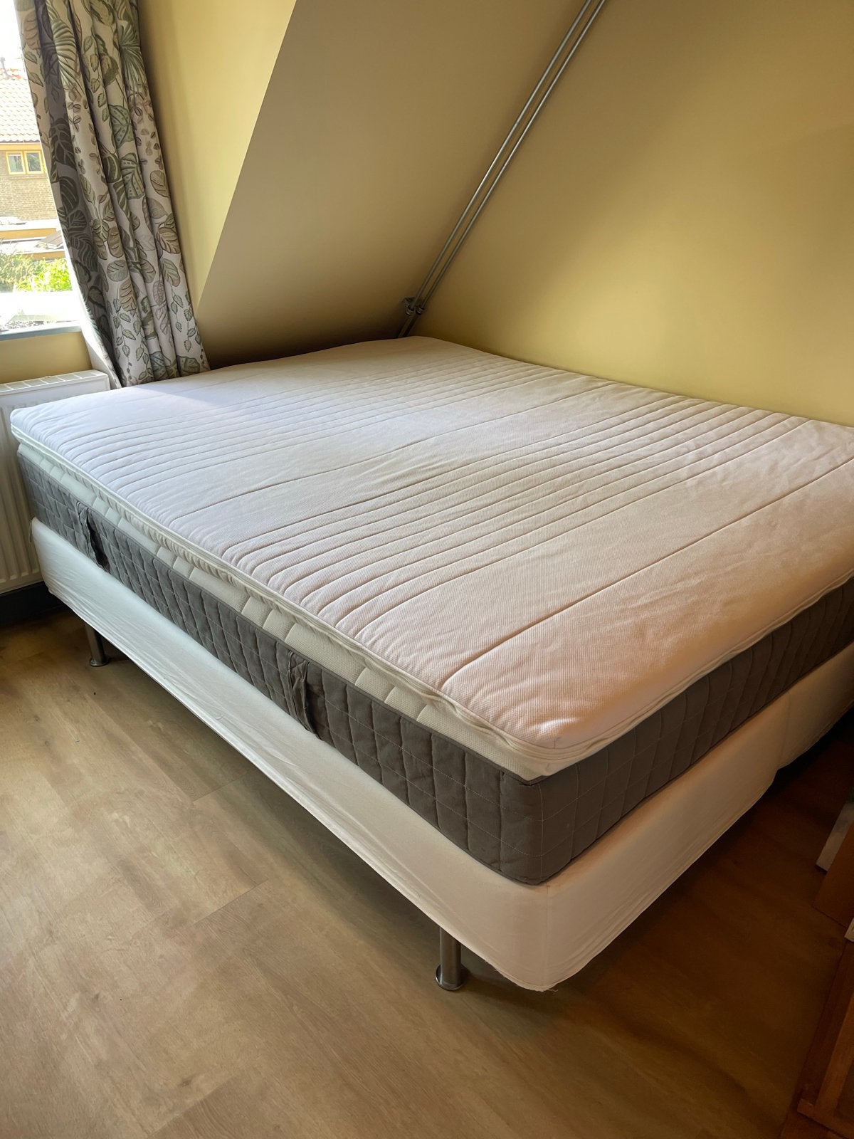 IKEA Boxspring 160x200 met matras en topper, Huis en Inrichting, Ophalen, Gebruikt, Tweepersoons, 200 cm