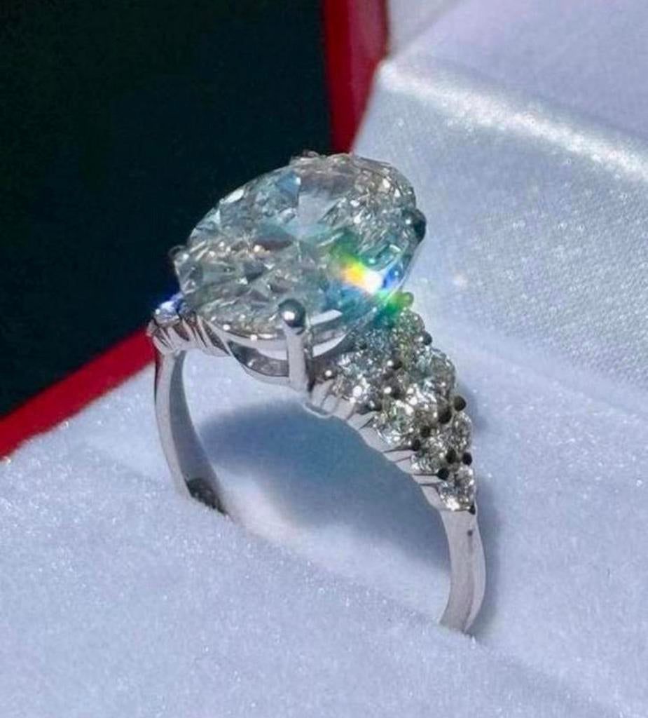 18k gouden trouwring VS1 diamant 4.72ct! retailwaarde €8000!, Sieraden, Tassen en Uiterlijk, Ringen, Nieuw, Ophalen of Verzenden