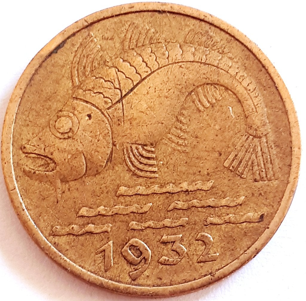 DANZIG : 10 PFENNIG 1932 KM 152, Postzegels en Munten, Ophalen of Verzenden, Overige landen, Losse munt