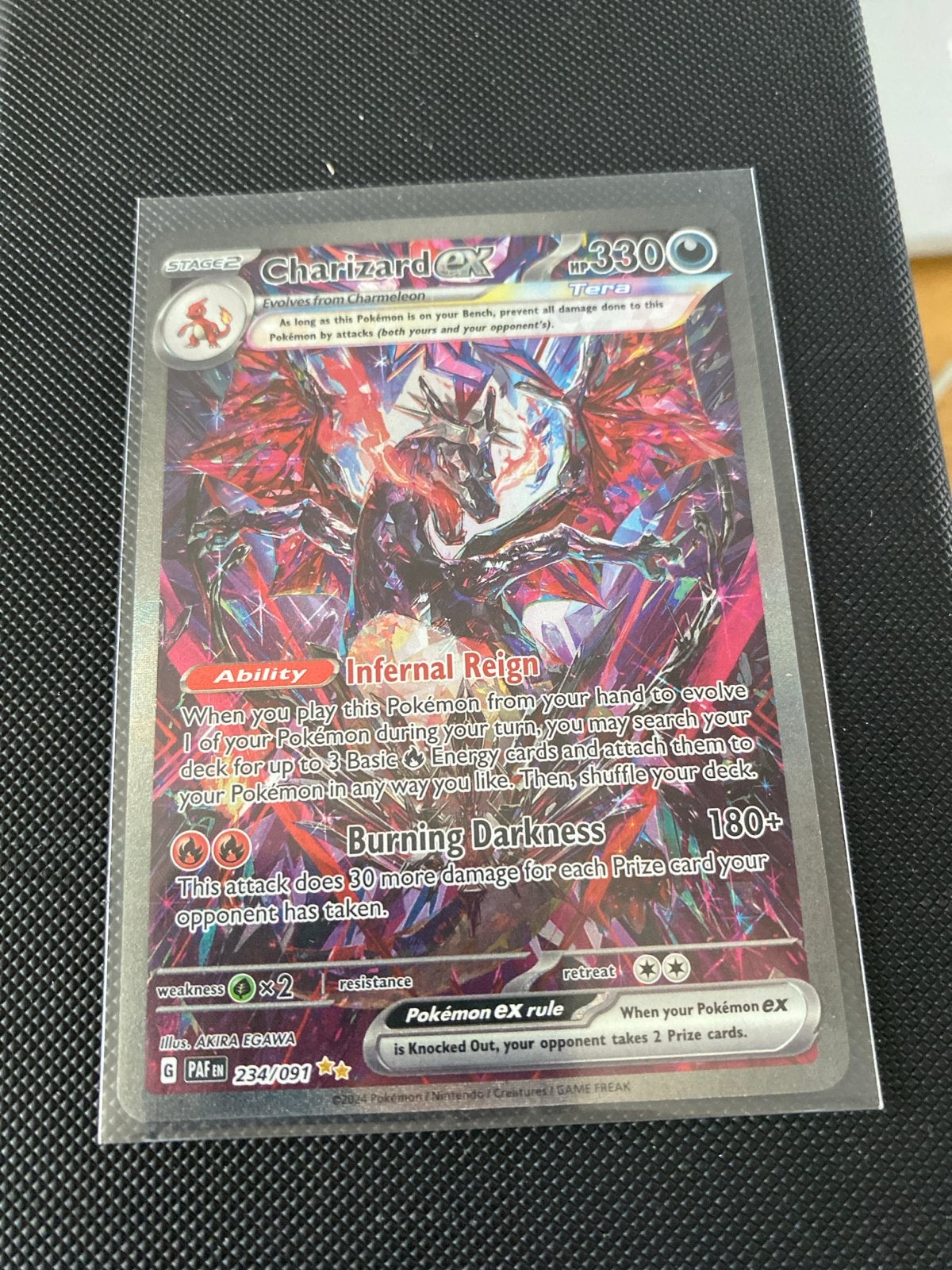 Charizard ex 234/091 Pokémon kaart, Ophalen of Verzenden, Zo goed als nieuw, Losse kaart, Foil