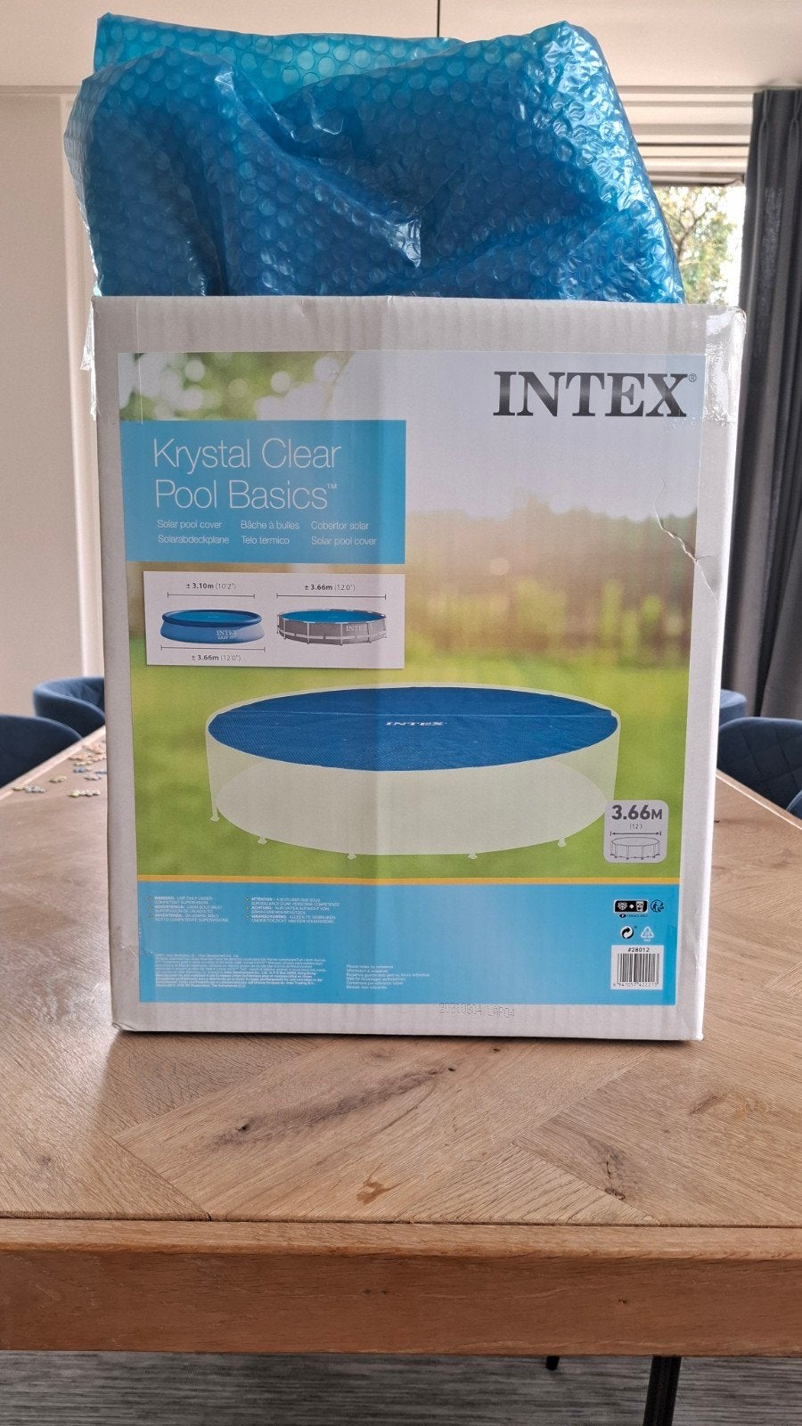 Intex Krystal Clear Solar Pool Cover 3.66M, Ophalen, Zo goed als nieuw, Afdekzeil