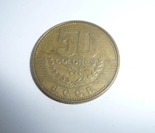 munt Costa Rica 50 Colones, Ophalen of Verzenden