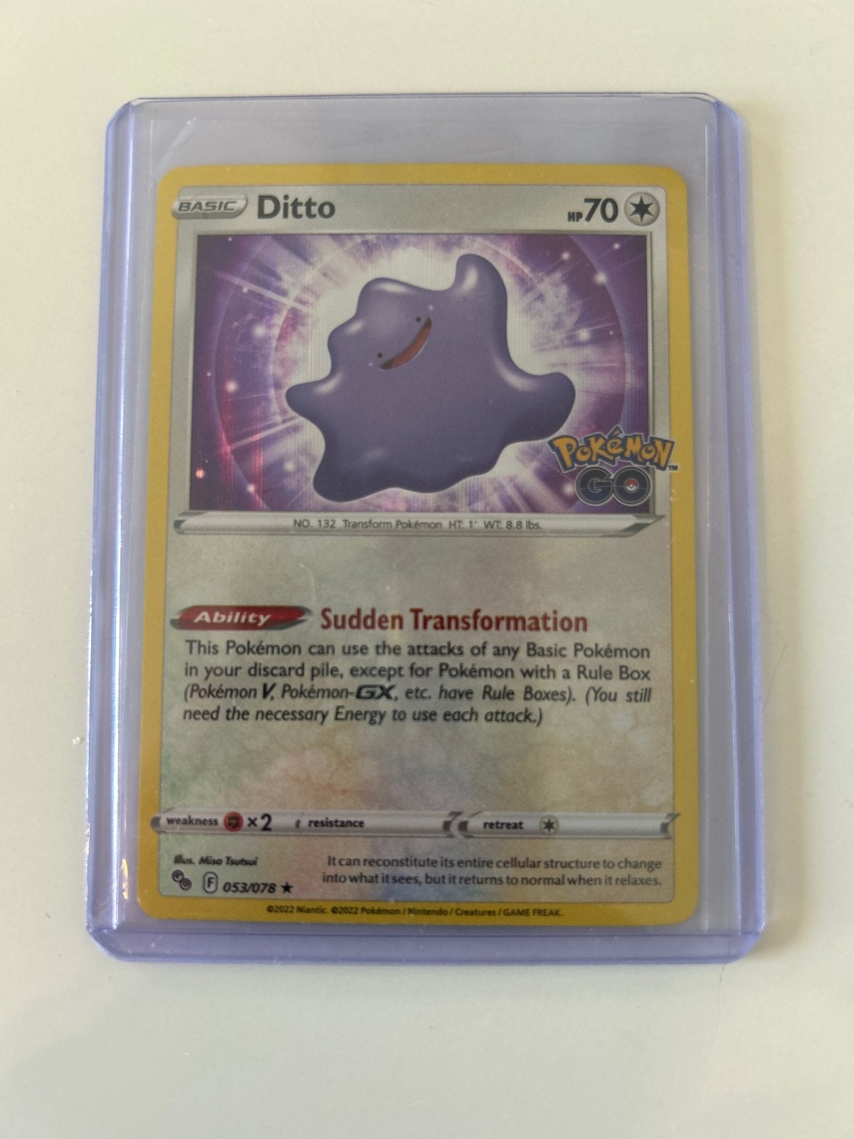 Pokémon Ditto 053/078, Ophalen of Verzenden, Zo goed als nieuw, Losse kaart
