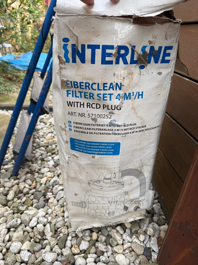 Interline Fiberclean filterset 4 m3 met RCD plug, Tuin en Terras, Zwembad-toebehoren, Ophalen, Nieuw