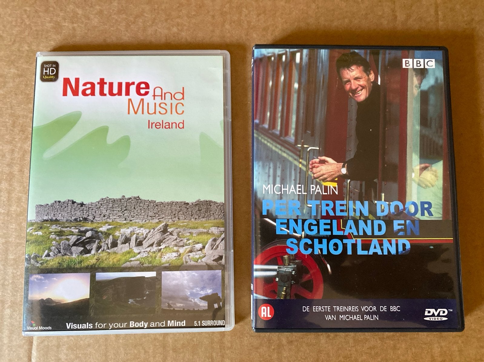 2 DVD's: Michael Palin - Trein door Engeland/Schotland & Nat, Engels, Alle leeftijden, Nederlands, Ophalen of Verzenden
