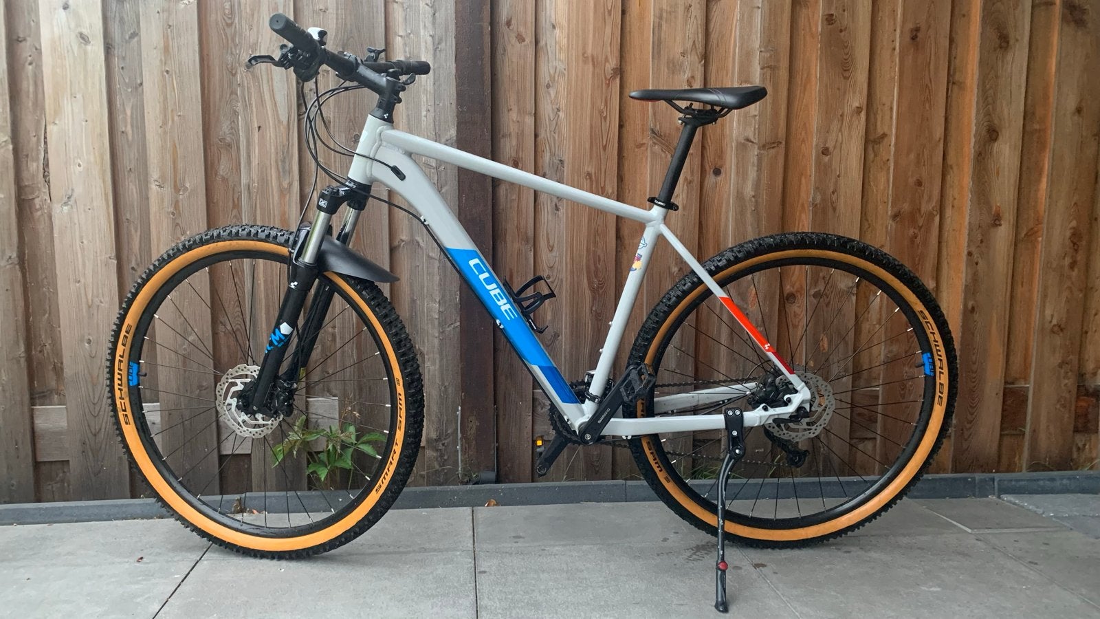 CUBE AIM SL Mountainbike 2021 27.5: XL 21" Grijs/Blauw/Rood, Gebruikt, Hardtail, Heren, Schijfrem