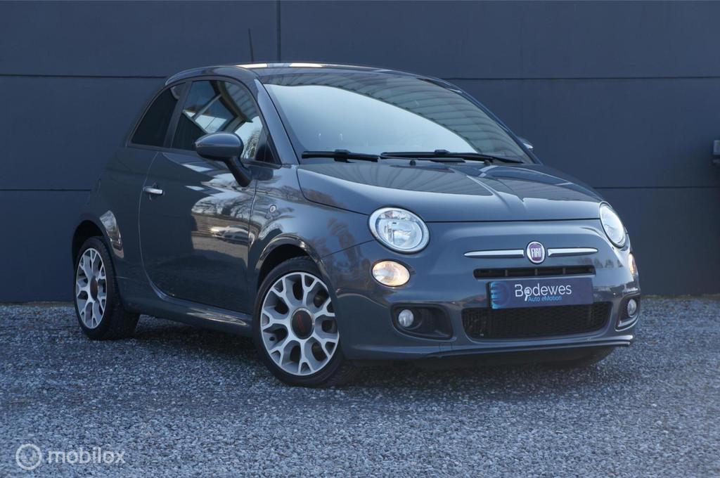 Fiat 500s 0.9 TwinAir Turbo 500 Sport Airco Alcantara Velgen, Auto's, Fiat, Voorwielaandrijving, Elektrische ramen, Gebruikt, 905 kg