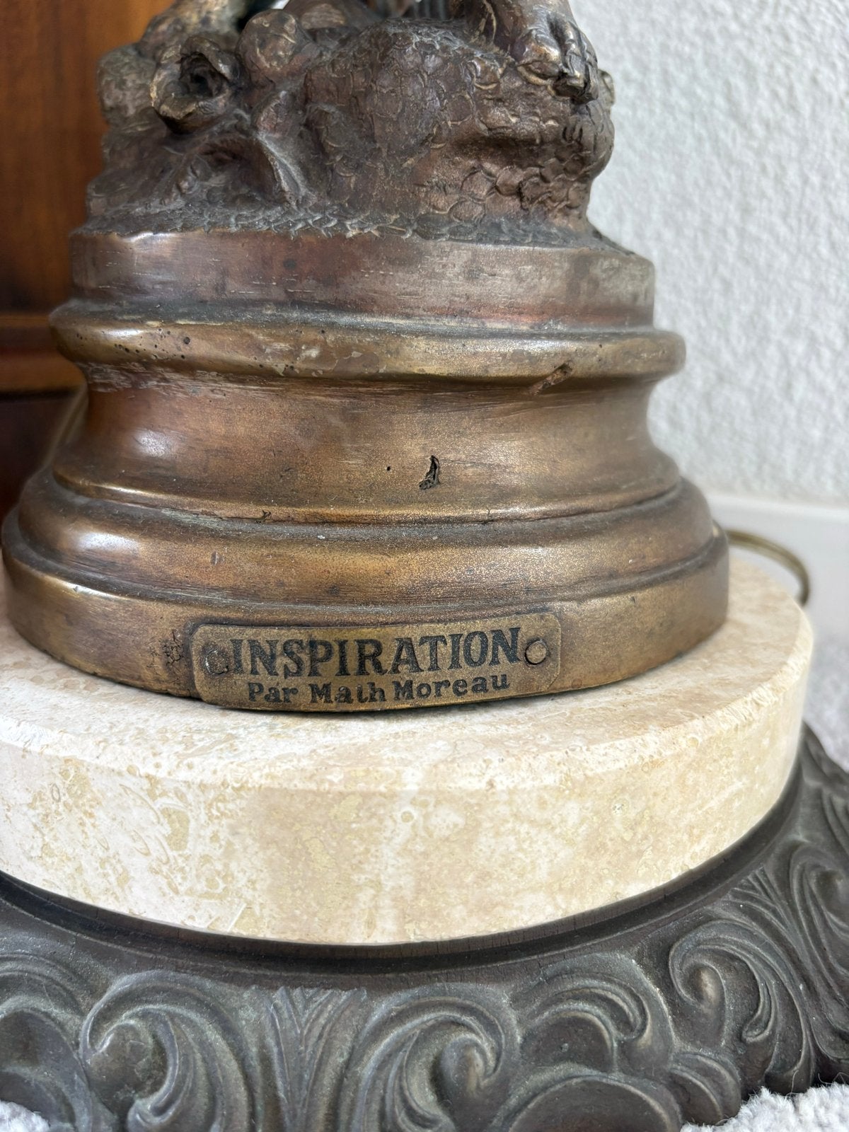 Complete bronzen lampen collectie van Math Moreau, Ophalen