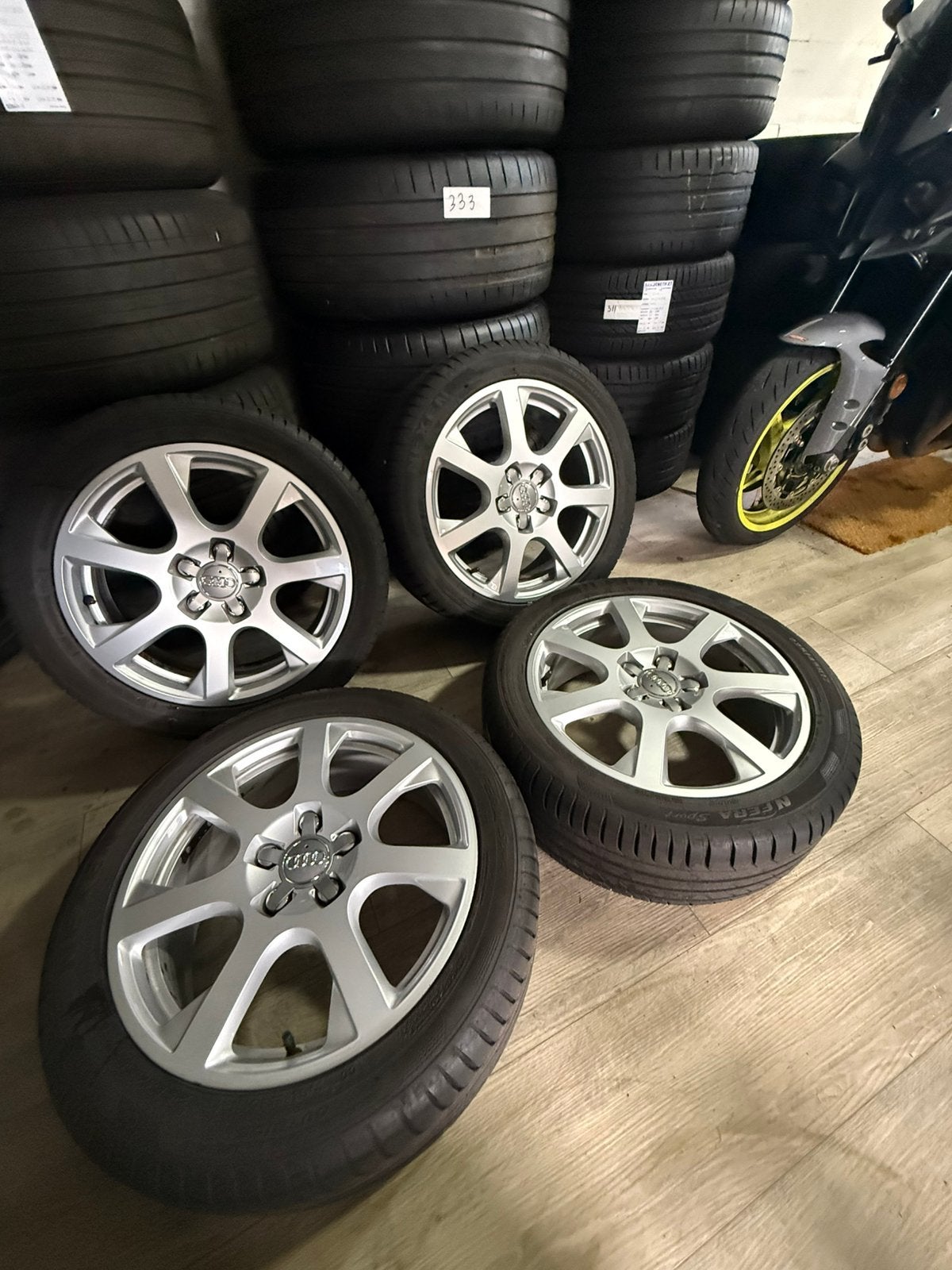 Origineel audi/zomer/a3/8L/5x112/zgan banden, Auto-onderdelen, Banden en Velgen, Audi, ----, Banden en Velgen, 17 inch