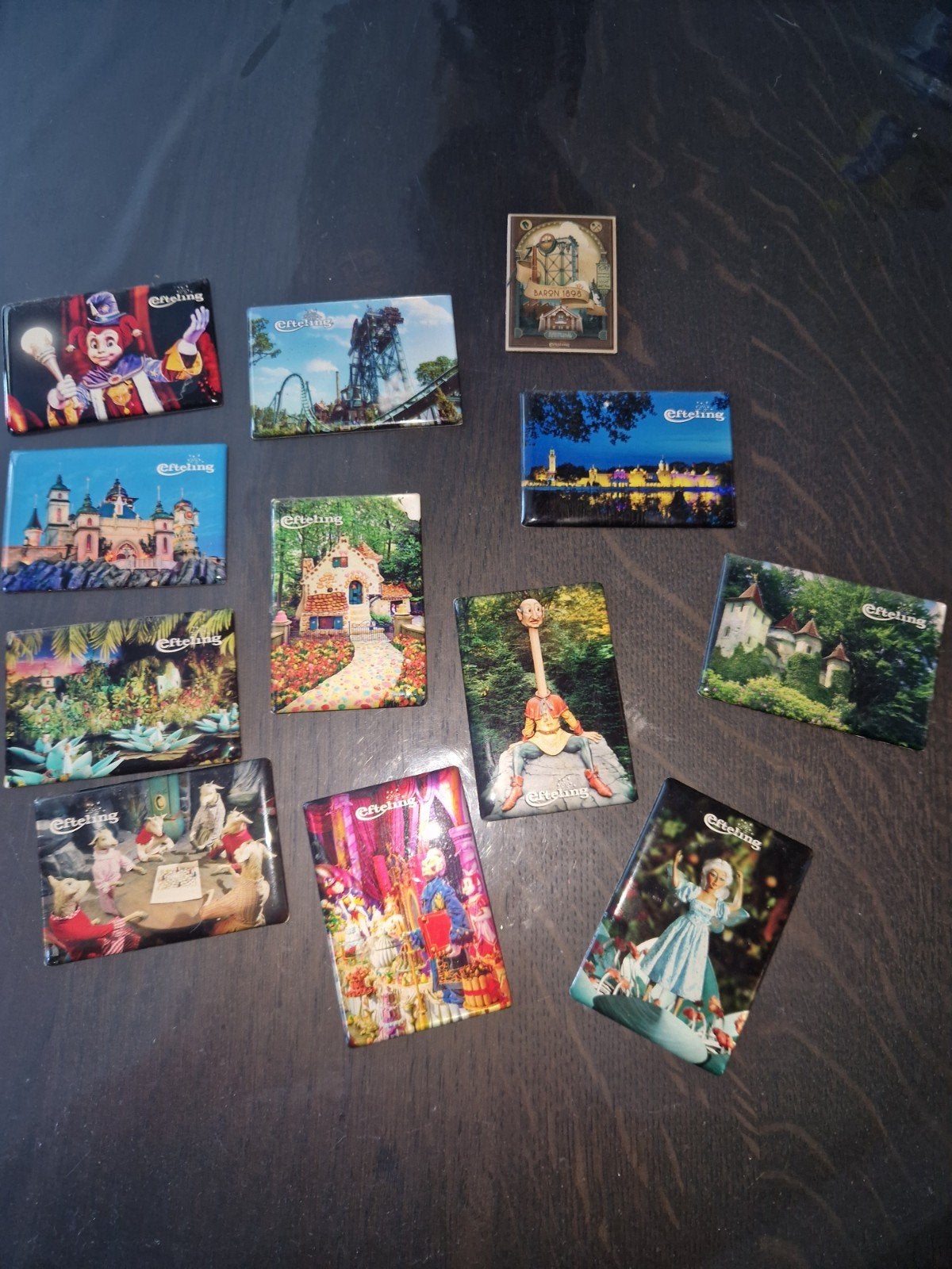 Efteling magneten 12 stuks, Ophalen of Verzenden, Zo goed als nieuw, Button of Speldje