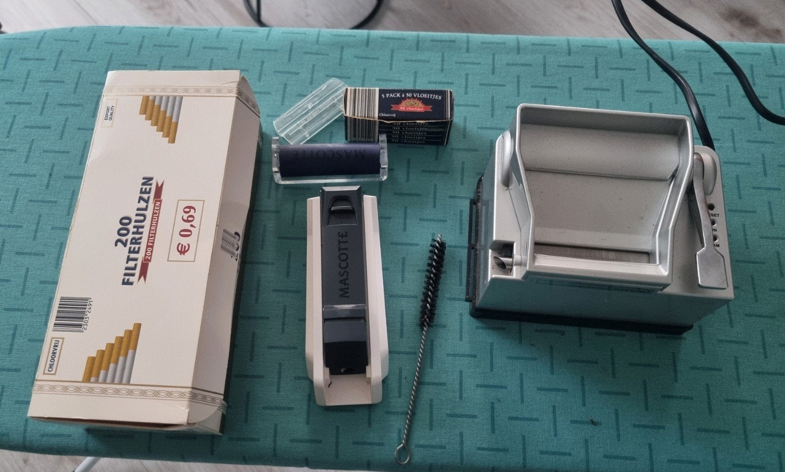 Complete set voor sigaretten maken – Powermatic 2+ & Mascot, Verzenden