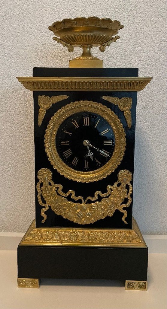 Franse tafelklok, klok late empire, volledig gereviseerd, Ophalen of Verzenden