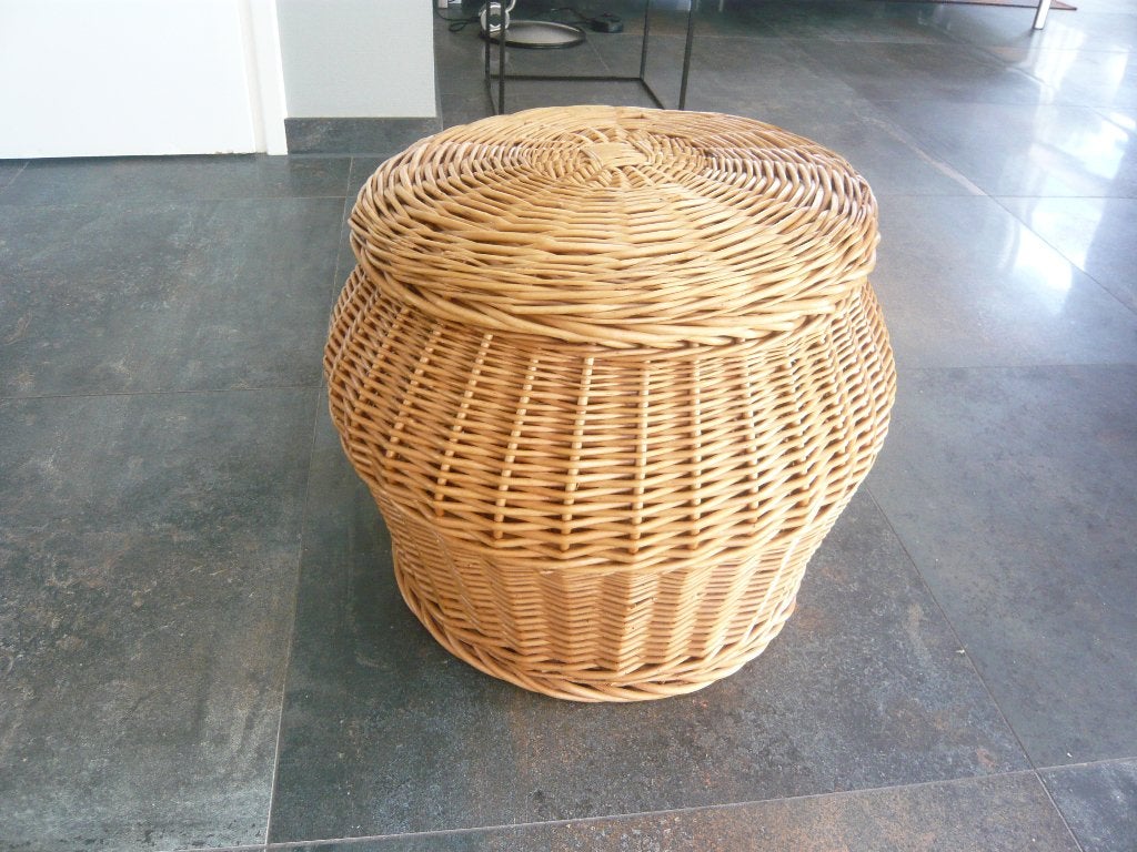mand groot met deksel, Mand, Rond, Ophalen of Verzenden, Zo goed als nieuw