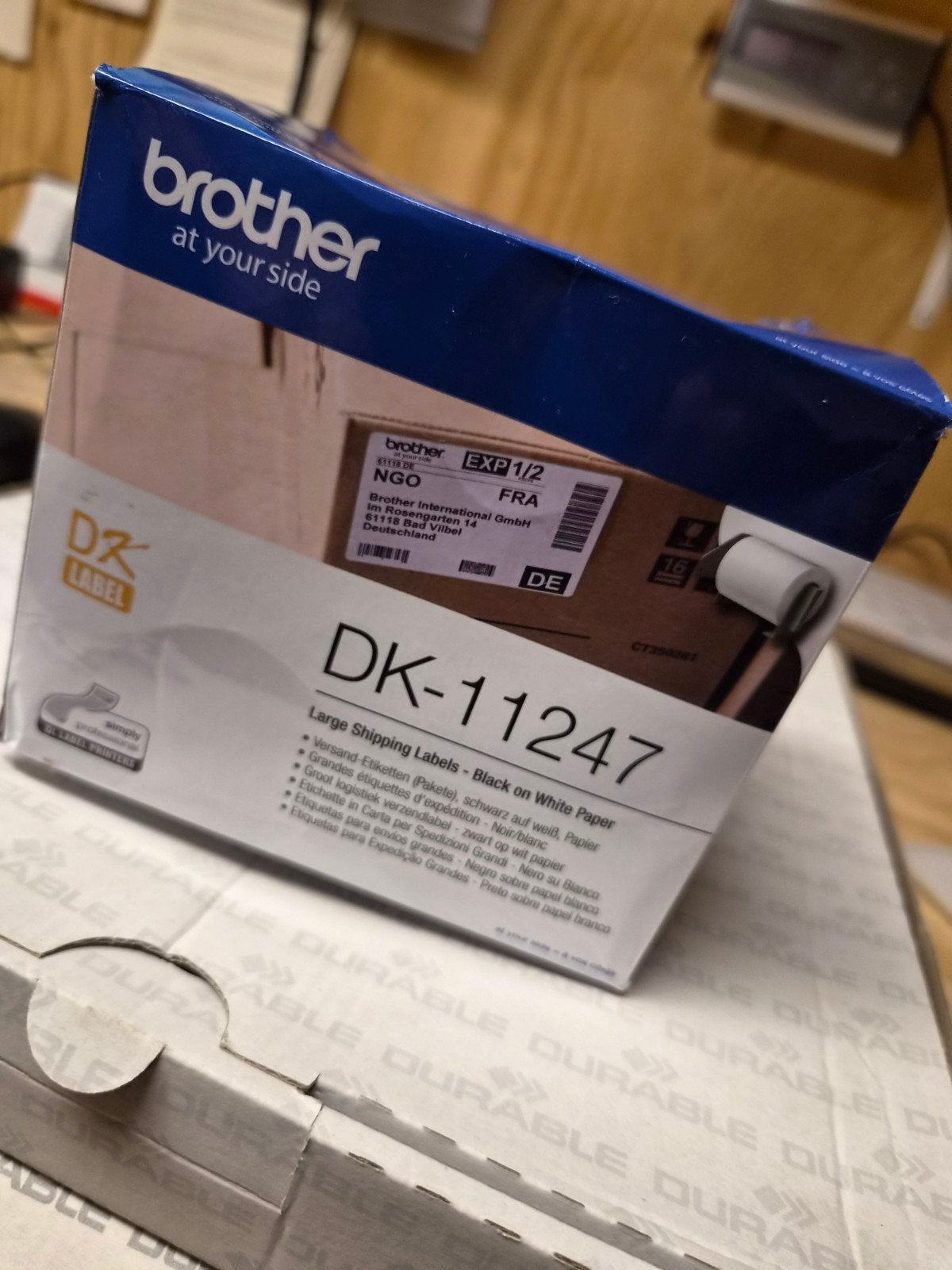 Brother DK-11247 Verzendlabels - Zwart op Wit, Ophalen of Verzenden, Nieuw, Etiket, Brother