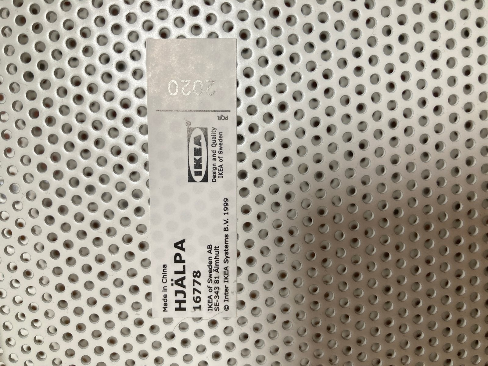 IKEA HJÄLPA geperforeerde plank 76x38 cm (Boaxel), Ophalen of Verzenden, Zo goed als nieuw