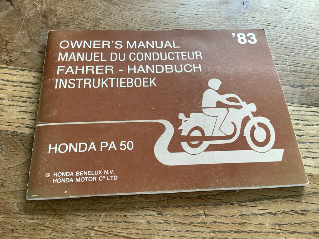 Honda PA 50 Owner's Manual / Instructieboek '83, Verzenden, Nieuw