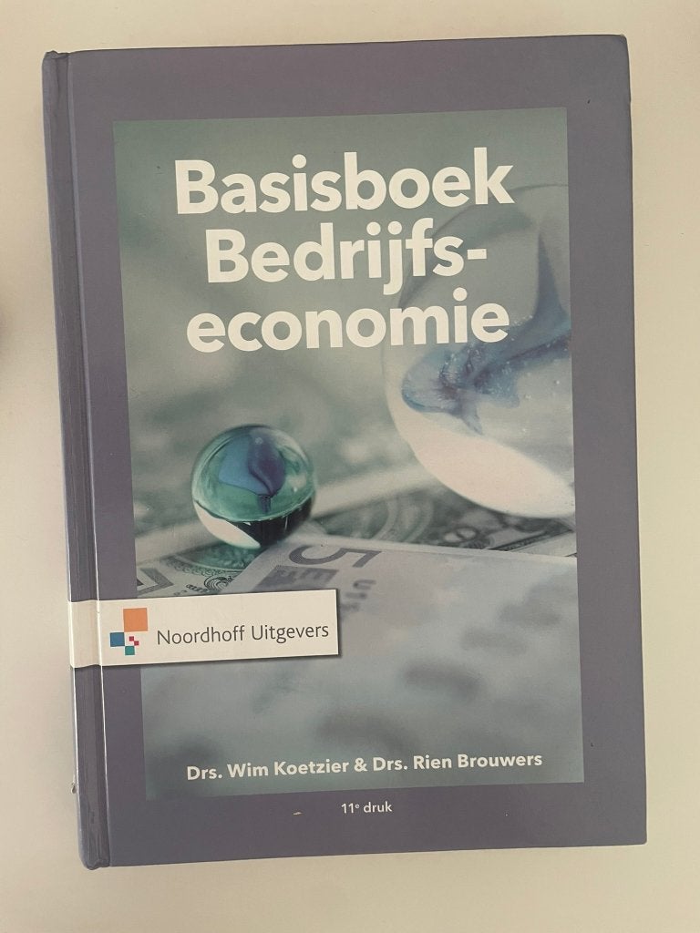 Basisboek Bedrijfseconomie 9789001889173, Boeken, Ophalen of Verzenden, Beta, Zo goed als nieuw, HBO