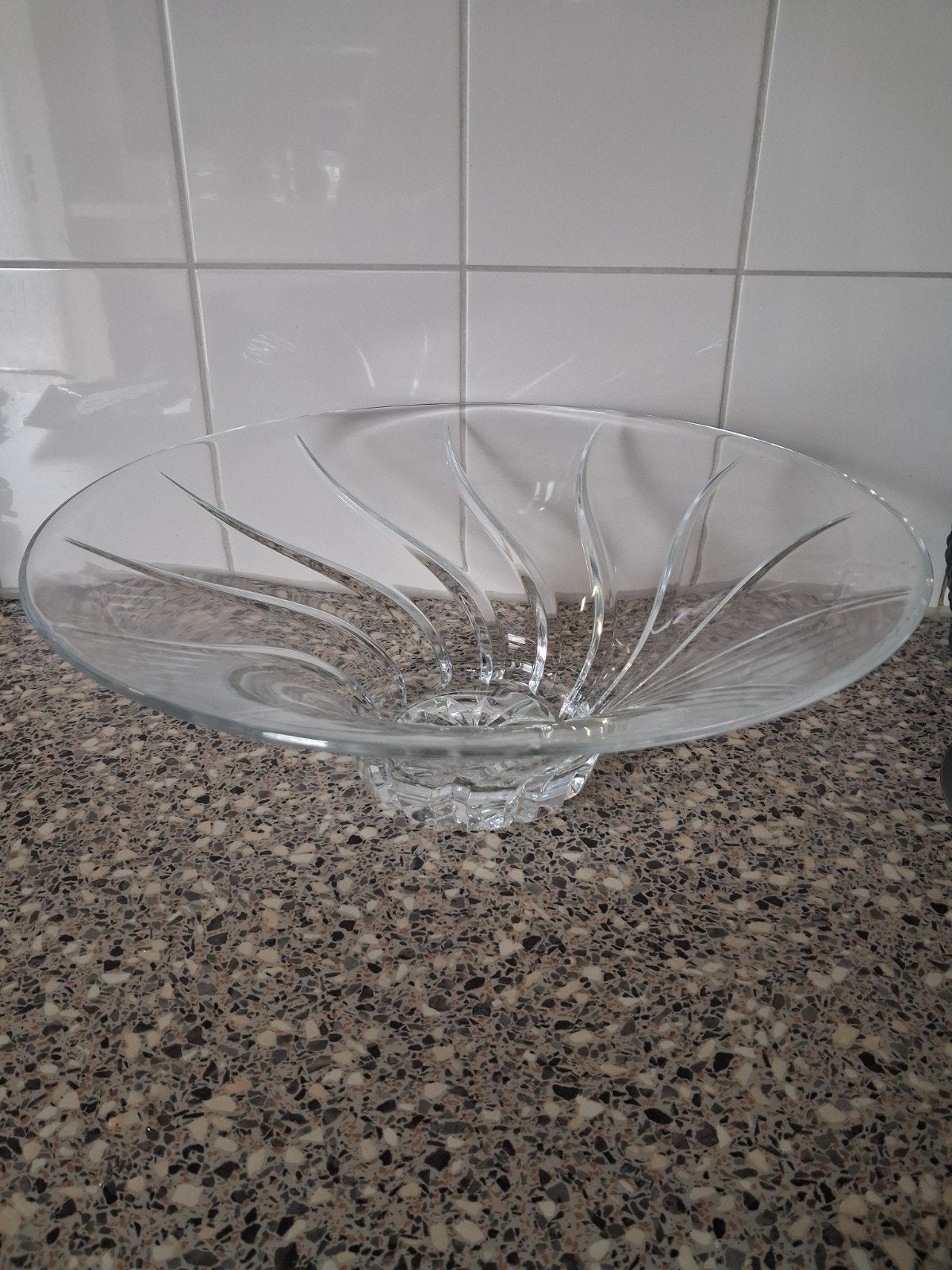 Grote vintage kristallen fruitschaal, Ophalen