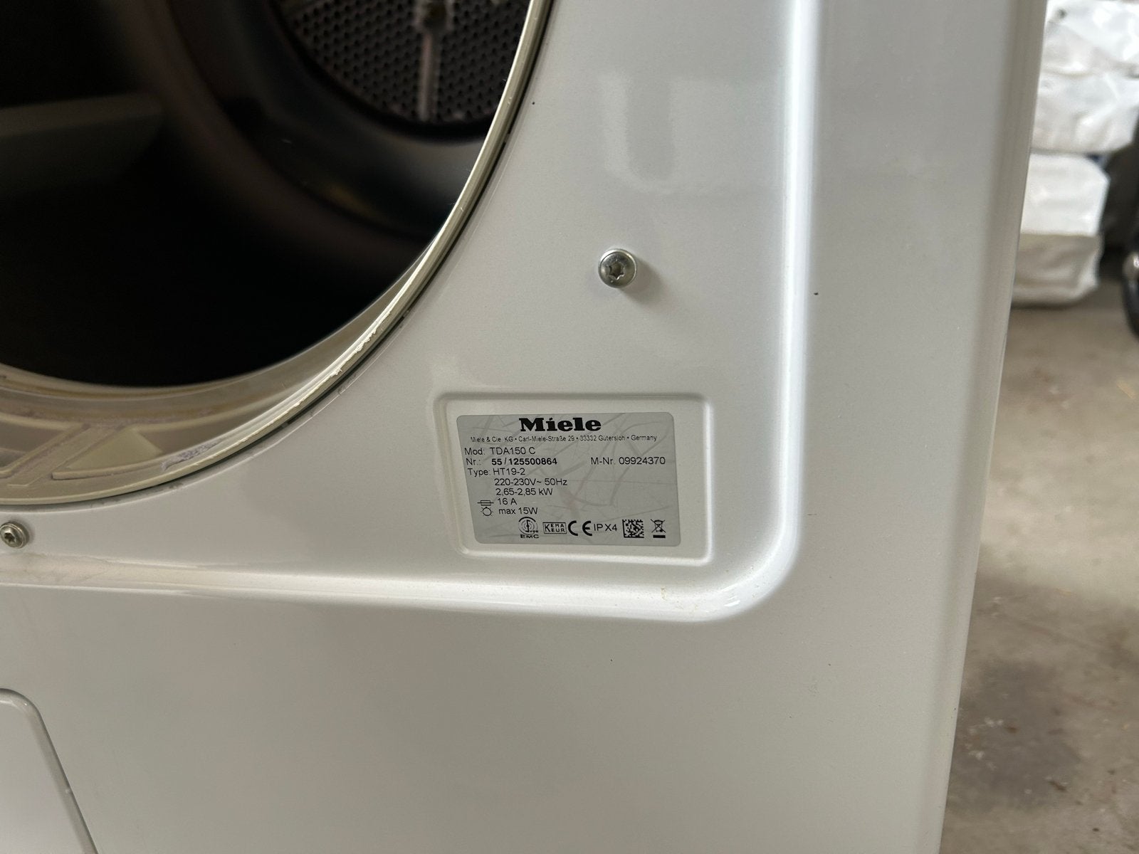 2x Miele wasmachine, 1x Miele droger met defect, Ophalen, Niet werkend, Voorlader, 85 tot 90 cm